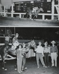 Photo finish and Winner's Circle for #2 horse at the Sonoma County Fair, Santa Rosa, California