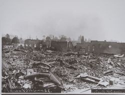 Earthquake damage at Mendocino Avenue and Fifth Street, Santa Rosa, Callifornia, 1906