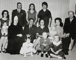 Gambonini family portrait, Petaluma, California, about 1966