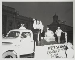 Petaluma Chamber of Commerce float in the Admission Day Parade