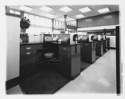 Teller stations at the Coddingtown office of the Exchange Bank, Santa Rosa, California, 1972