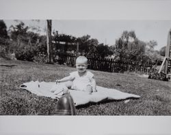 Suzanne Evans as a baby, Petaluma, California, 1950