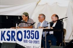 Racing question and answer pros at the Sonoma County Fair, Santa Rosa, California