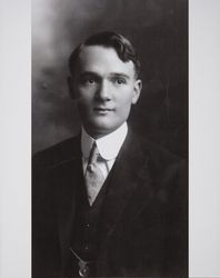 Portrait of Wallace Lemuel Ware as a young man, Santa Rosa, California, about 1914