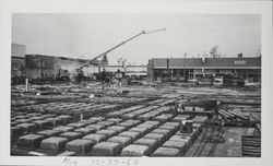 View of the library construction on December 27, 1965, Santa Rosa