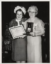 Receiving an award from the Soroptomist Federation of the Americas