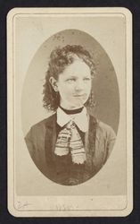 Carte de visite portrait of a young female member of the Farley family, Petaluma, California, between 1880 and 1900