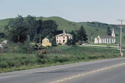 Potter School and St. Theresa of Avila Church, Bodega, California., Apr. 1984