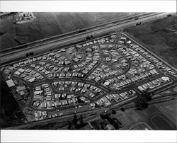 Aerial view of Petaluma Estates Mobile Home Park