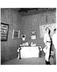 Petaluma Fire Department exhibit at the Old Adobe Fiesta, Petaluma, California, about 1965