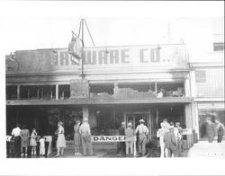 Aftermath of June 21, 1942 fire at Rex Hardware when it was at 5 Main Street, Petaluma, California