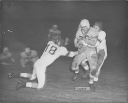 Leghorns beat Camp Cook 14-7, Petaluma, California, Nov. 1, 1952