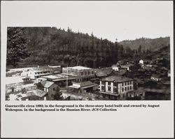 Aerial View of Guerneville, California, about 1892