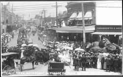 California Poppy, Auto-float, in parade on Main St. Pet. July 4, 1910