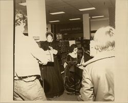 Unidentified musical group performing inside the new Sears store, Santa Rosa, California, 1980]