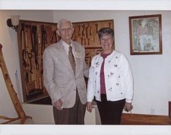 George S. Greeott and Cathy Landis at Hembree House opening, Foxwood Drive, Windsor, California, February 28, 2009