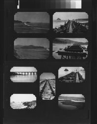 Jetty at the mouth of the Russian River at Jenner, 1931 and 1935