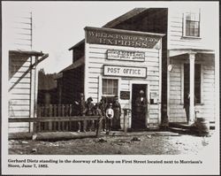 Wells Fargo Office and Gerhard Dietz's jewelry shop, First Street, Guerneville, California, June 7, 1882