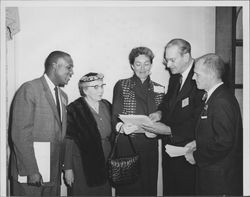 Helen Putnam and unidentified attendees of the White House Conference on Education, Washington, D.C., 1955