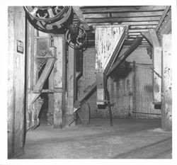 Interior views of the Golden Eagle Flour Mill and equipment, Petaluma, California, about 1960