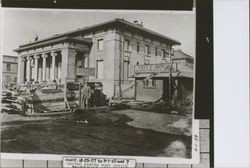 Looking northwest at the Post Office nearing completion, Santa Rosa, California, 1909