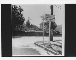 Intersection of Howard and Washington Streets, Petaluma, California, about 1955