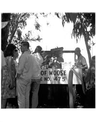 Moose Lodge booth at the Old Adobe Fiesta, Petaluma, California, about 1963