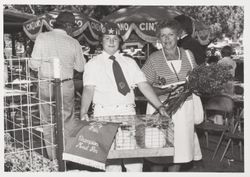 Chris Stewart and his 4H Champion pair of meat birds at the Sonoma County Fair, Santa Rosa, California, 1985