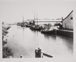 Petaluma River with Hickey and Vonsen Warehouse