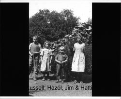 Russell, Hazel, Jim and Hattie Nissen in Petaluma, California, about 1921