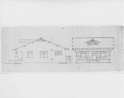 Architectural drawing for the J. D. Standard home, Santa Rosa, California, about 1920