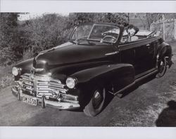 Helen Boysen Graham in her convertible, Petaluma, California, 1948