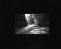 Looking across existing Hobson Creek Bridge toward Guerneville road to right to be used for detour