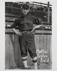 Portrait of baseball center fielder Martini