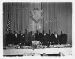 Groups at Knights of Columbus golden jubilee dinner, Santa Rosa, California, 1958