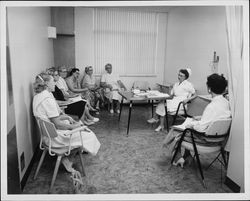 Interior view of Hillcrest Hospital, Petaluma, California, in 1957]