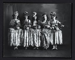 Santa Rosa girls in flowers, hoop skirts and lace