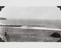 Construction of the jetty at the mouth of the Russian River at Jenner, California, July 29, 1932