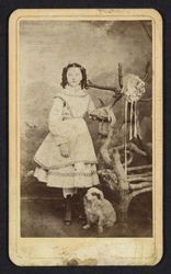 Carte de visite portrait of a young female member of the Farley family, Petaluma, California, between 1880 and 1900/