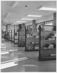 Staff work area in the library, Santa Rosa, California, 1969