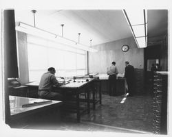 Planning department in City Hall, Petaluma, California, 1955