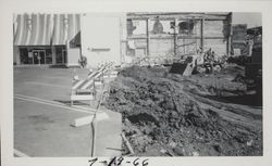 Clearing the site for the North Bay Cooperative Library System building