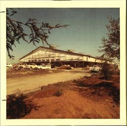 Working on the exterior of the Ice Arena