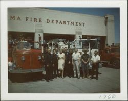 Mayor Helen Putnam with the Petaluma Fire Department, Petaluma, California, 1966