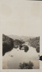 Southerly view of Russian River from Guerneville Bridge