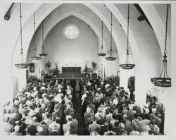 St. Luke's Lutheran Church congregation from the balcony