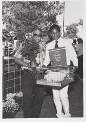 James Huntziker and his 4H Champion chickens at the Sonoma County Fair, Santa Rosa, California, 1974