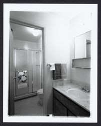 Bathroom of a Young America model home in Oak Lake Green subdivision, Petaluma, California, 1964