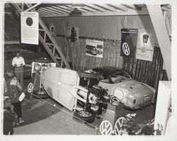 Show room at Veale Volkswagen, Santa Rosa, California, 1959