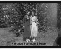 Florence Saunders and Hazel Nissen, Petaluma, California, about 1932